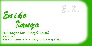 eniko kanyo business card